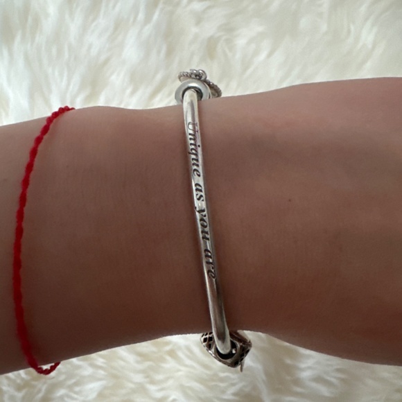 Authentic NEW PANDORA “Unique As You Are” Bangle Bracelet with 5pcs charms - Picture 4 of 11
